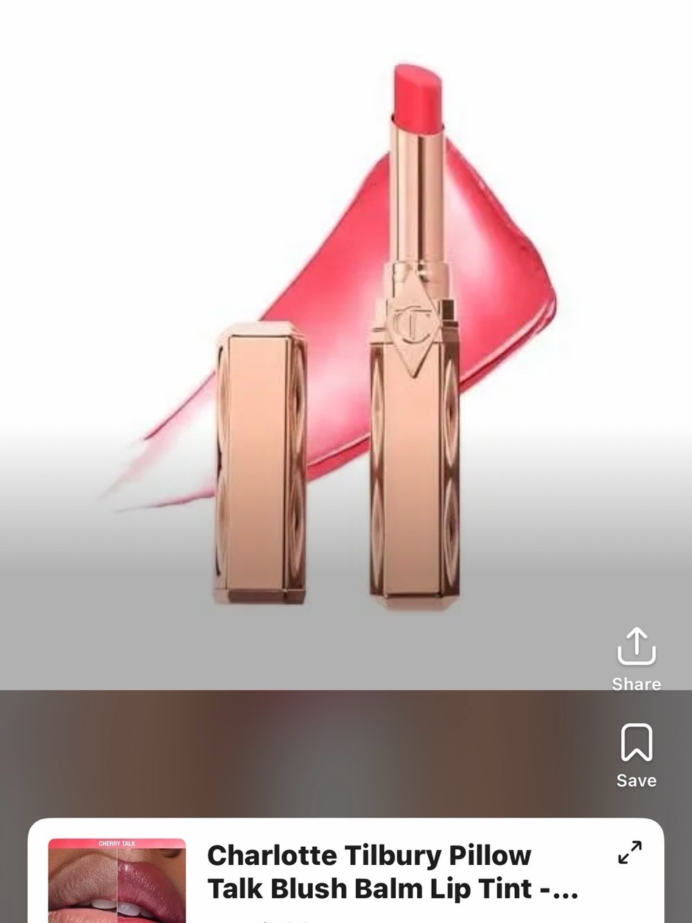 Charlotte Tilbury Pillow Talk Blush Balm in Coral-Pink
